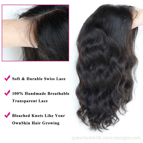 Body Wave Lace Front Wigs Human Hair 13X4Pre Plucked With Baby Hair Transparent lace Human Hair Wigs100% Unprocessed Brazilian H
